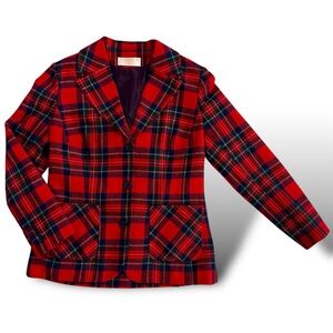 Pendleton 100% Wool Plaid Blazer Jacket Women’s